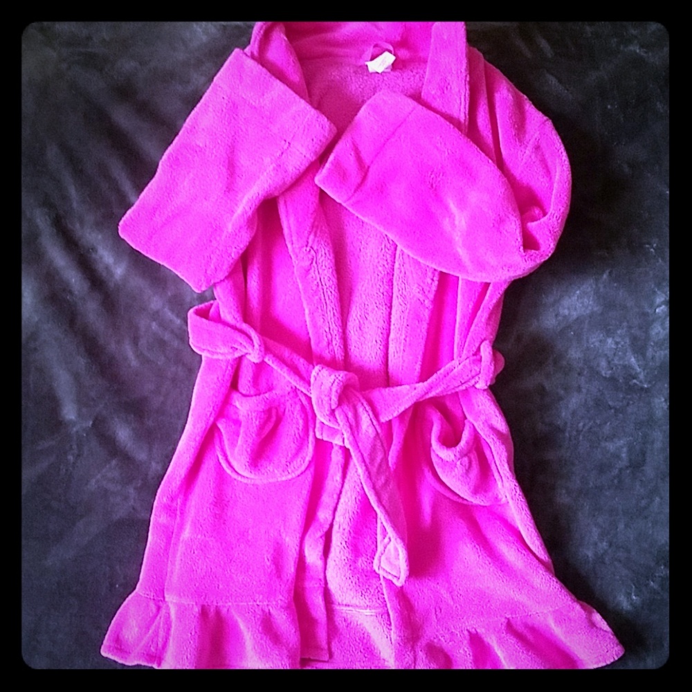 Girls pink robe